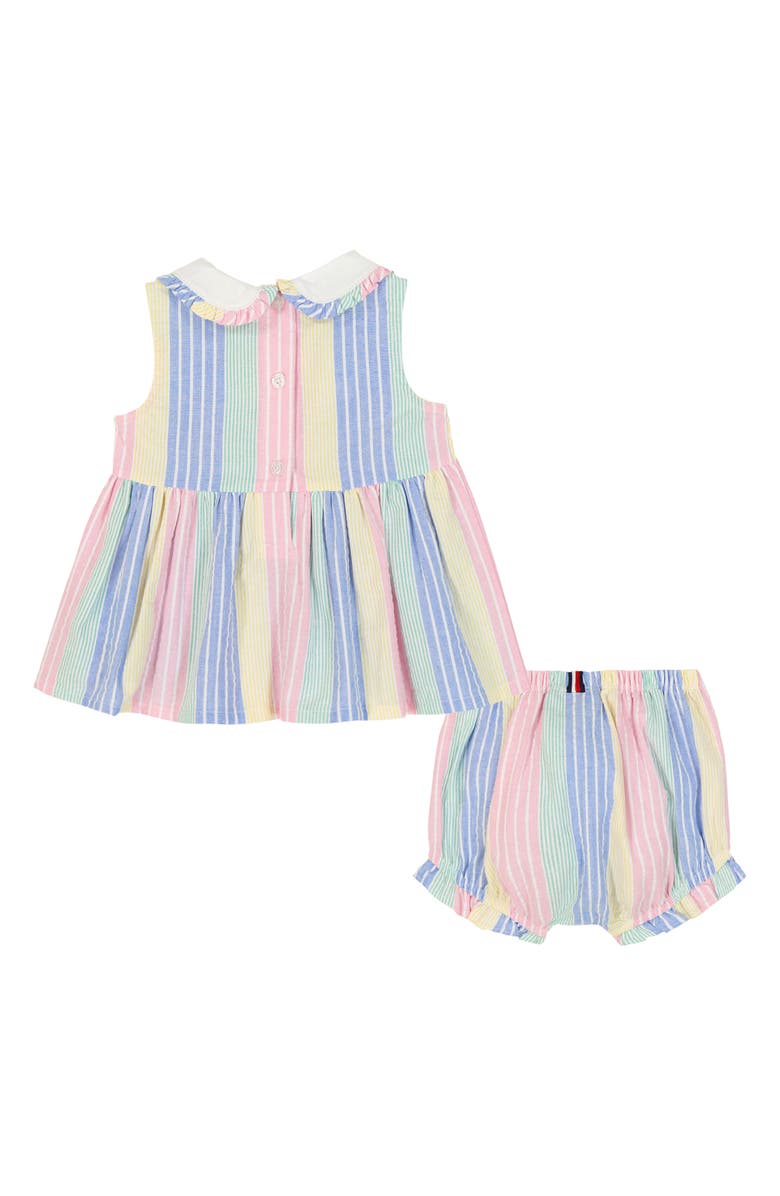 Tommy Hilfiger Pastel Collared Dress & Bloomers, Alternate, color, Multi Colored