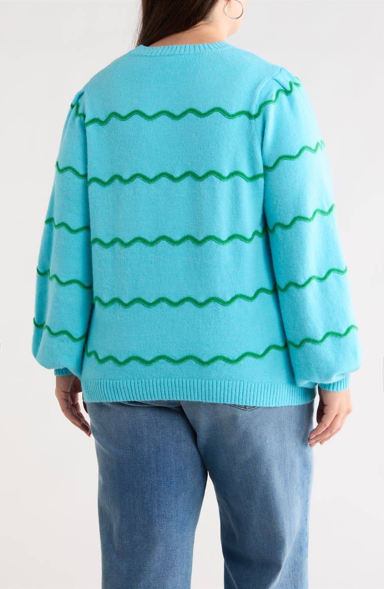 SUGARLIPS Maeverly Wavy Stripe Sweater, Alternate, color, Cerulean-Blue