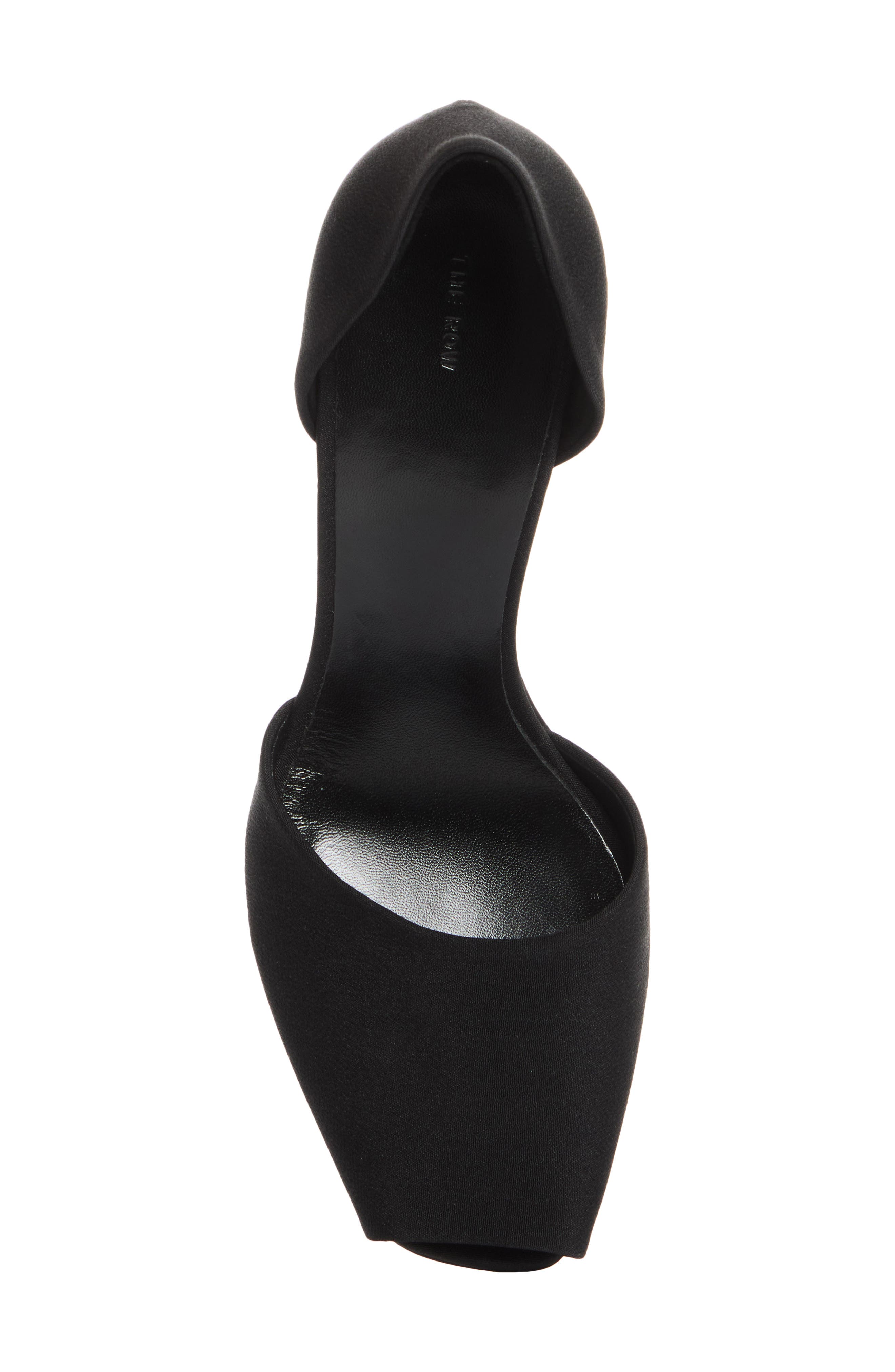 Noor Pointed Toe d'Orsay Pump, Alternate, color, BLACK
