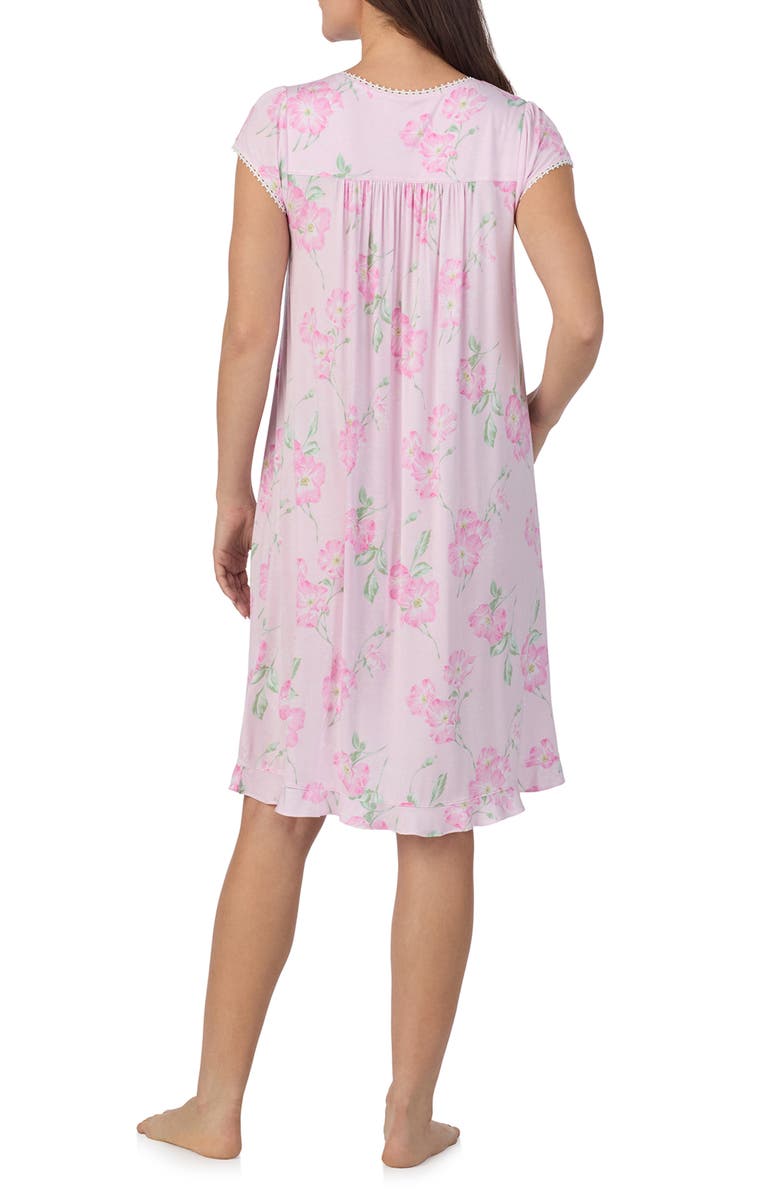Eileen West Waltz Cap Sleeve Nightgown, Alternate, color, Pink/Floral
