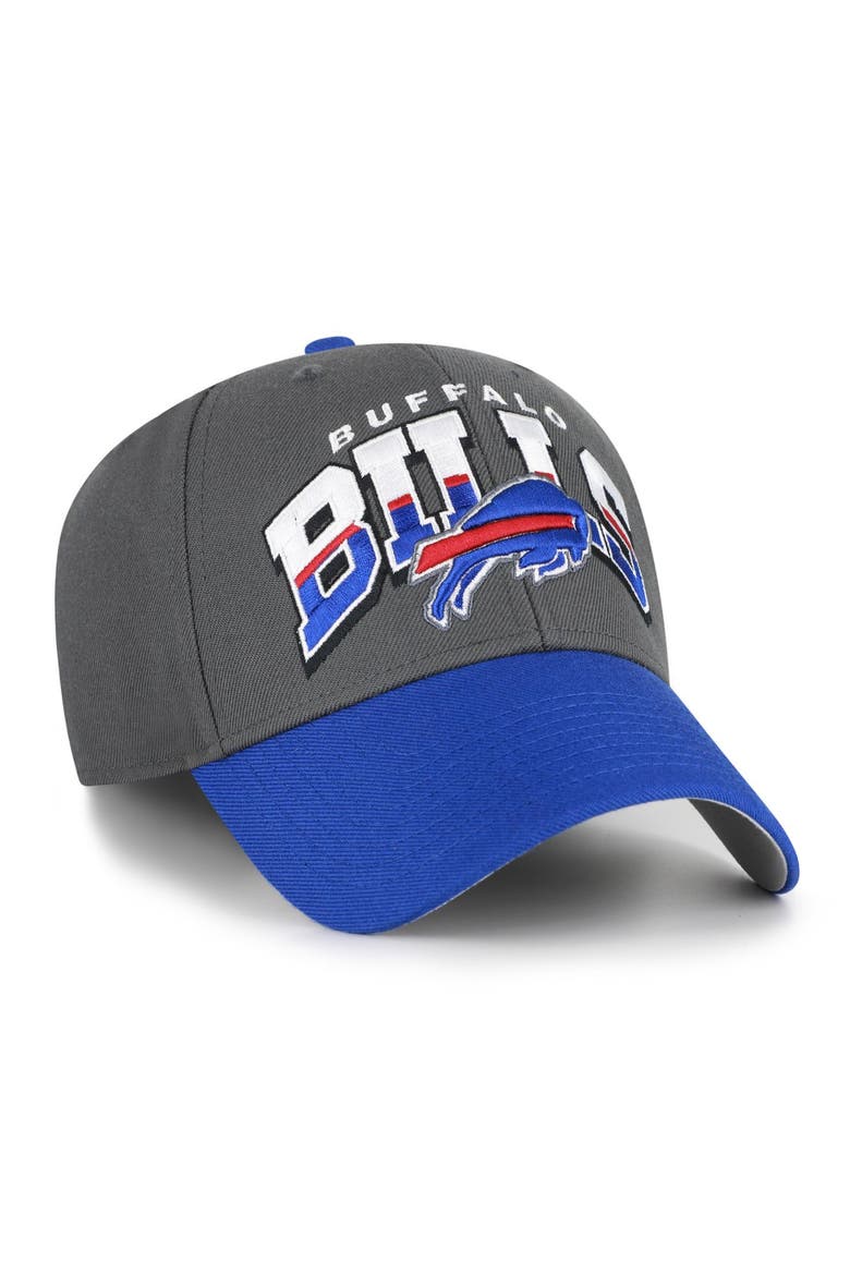 Men's '47 Charcoal Buffalo Bills Split Block MVP Adjustable Hat, Alternate, color, Charcoal