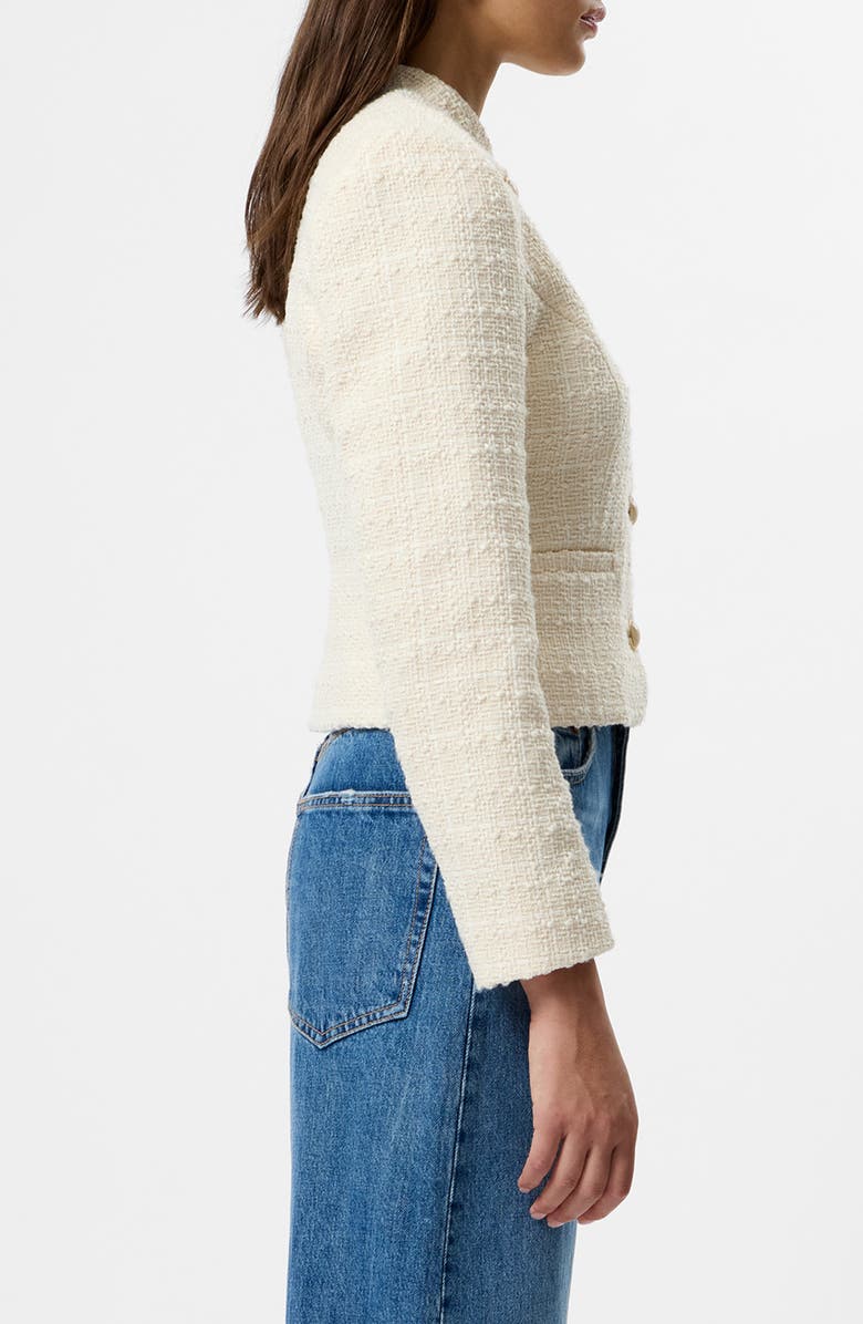 French Connection Structured Tweed Jacket, Alternate, color, Ecru