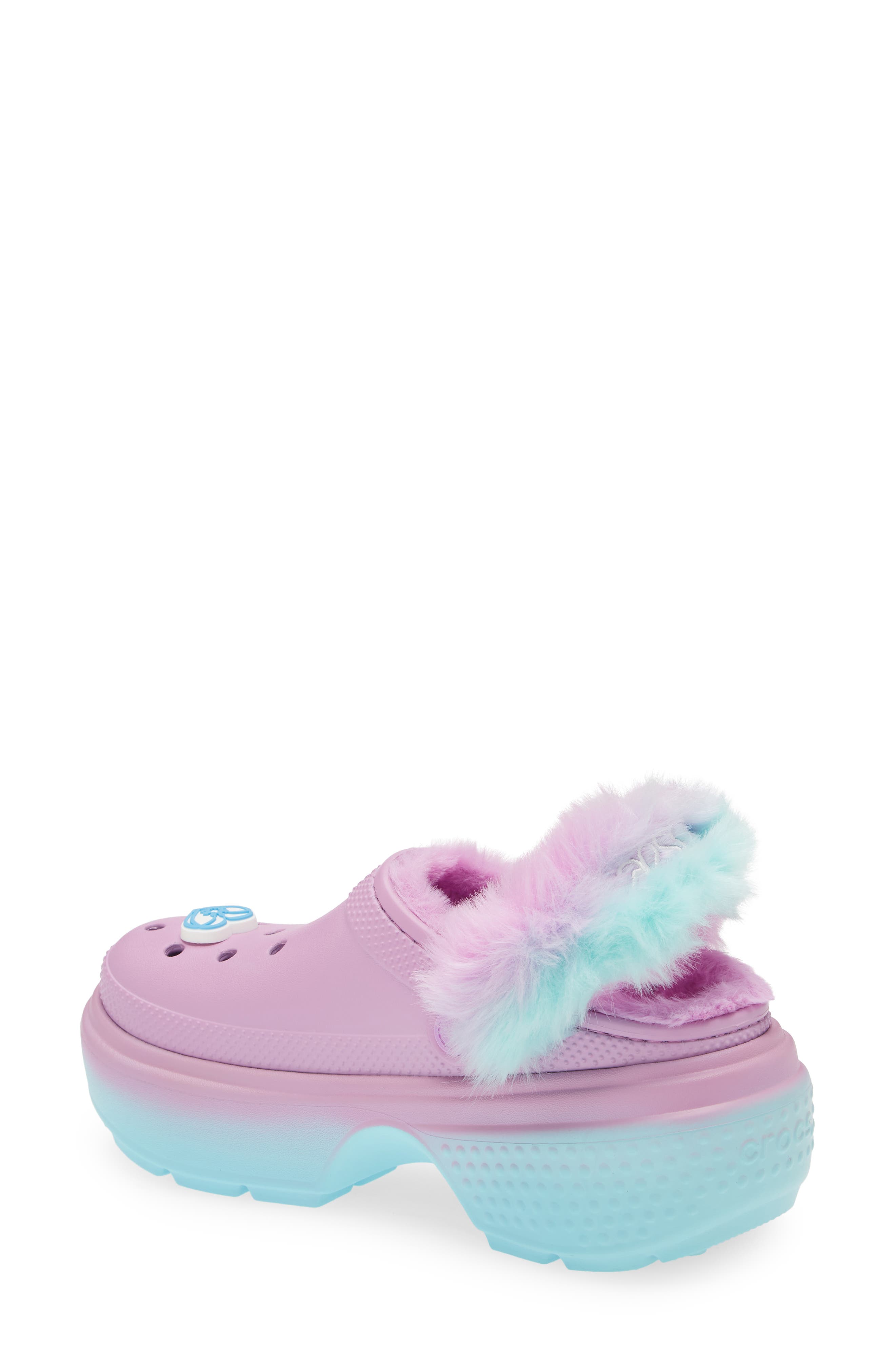 CROCS x Aespa Stomp Faux Fur Lined Clog, Alternate, color, 