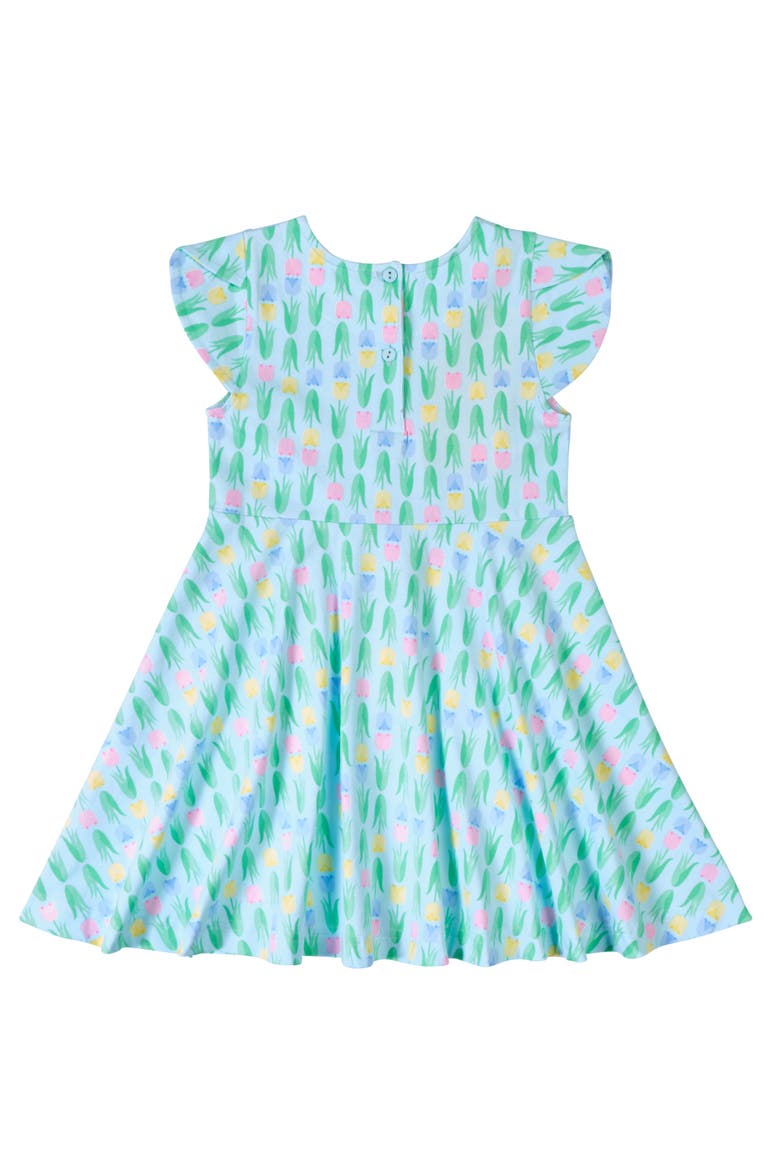 Printed Knit Tulip Twirl Dress, Alternate, color, Multi