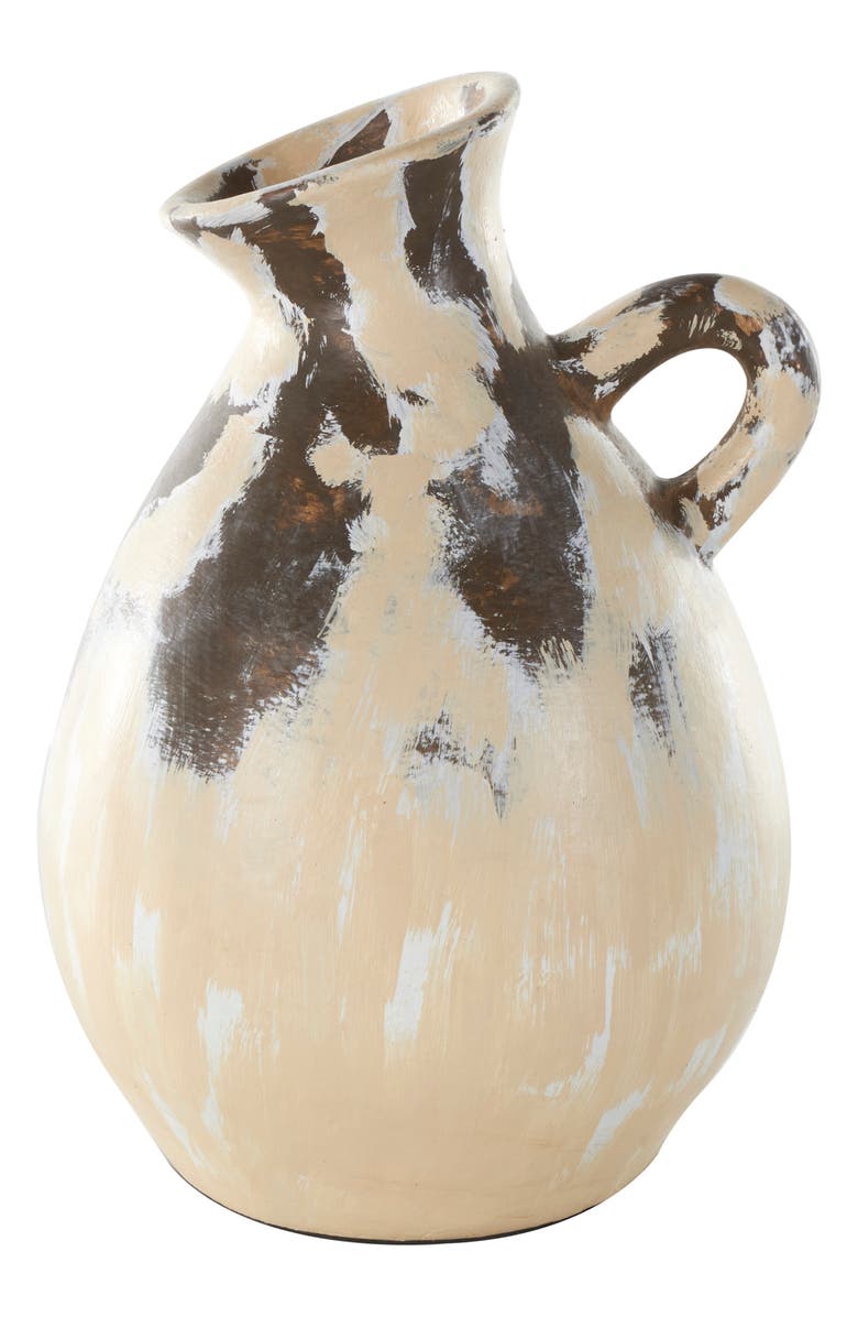 GINGER BIRCH STUDIO Ceramic Vase, Alternate, color, Cream