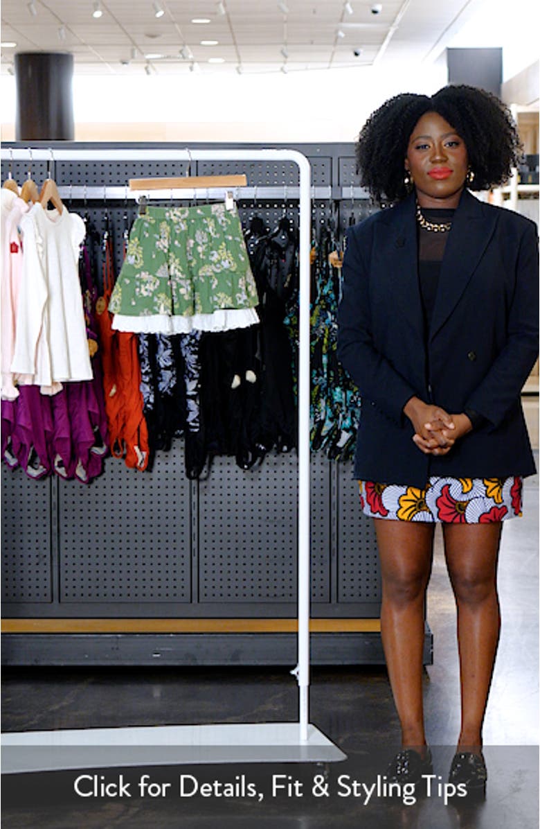 Kids' Eyelet Trim Print Skirt, sales video thumbnail