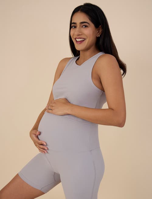 Motherhood Maternity Crew Neck Racerback Cropped Maternity Tank