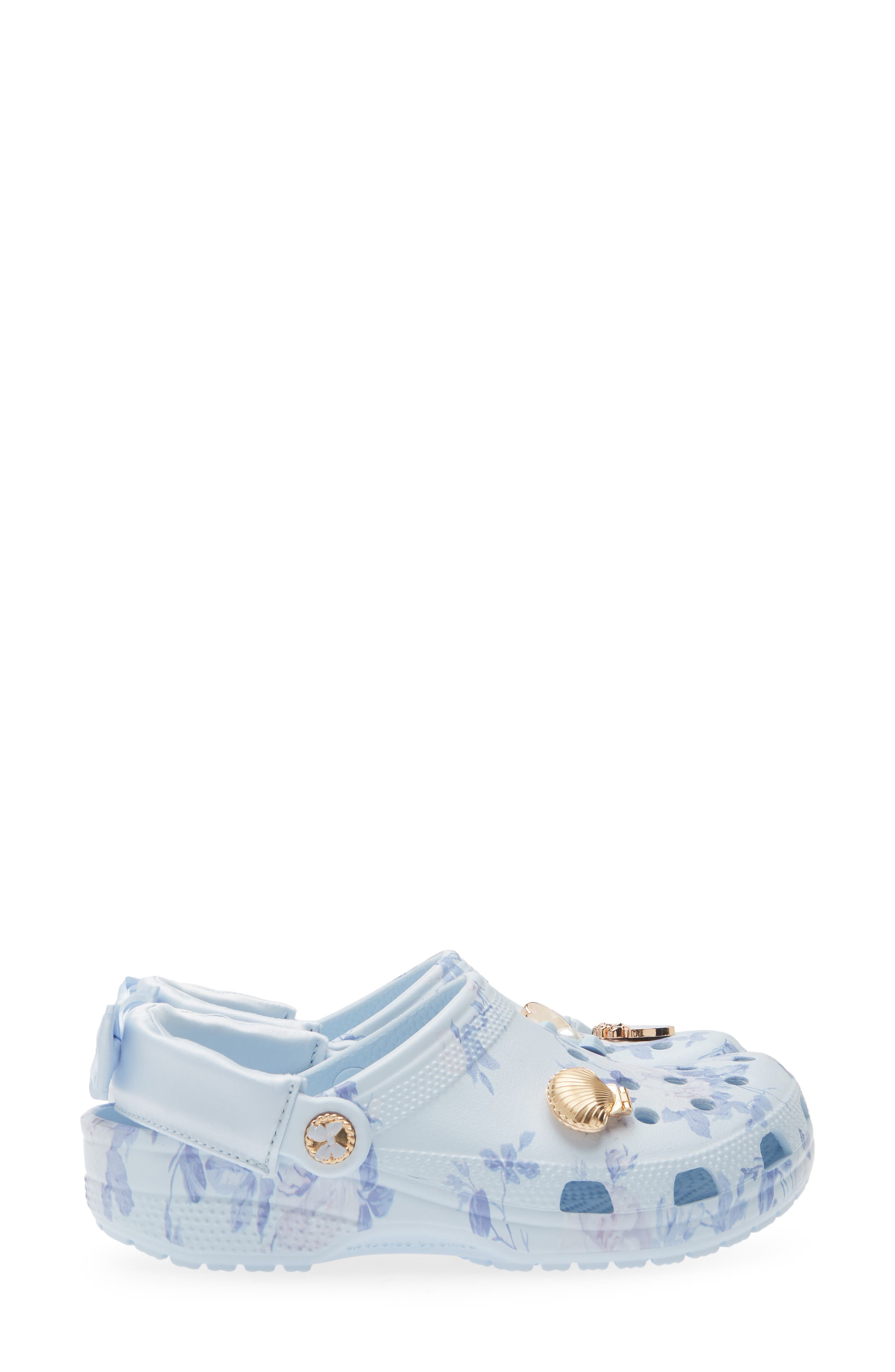 CROCS x LoveShackFancy Floral Classic Clog, Alternate, color, Mineral Blue