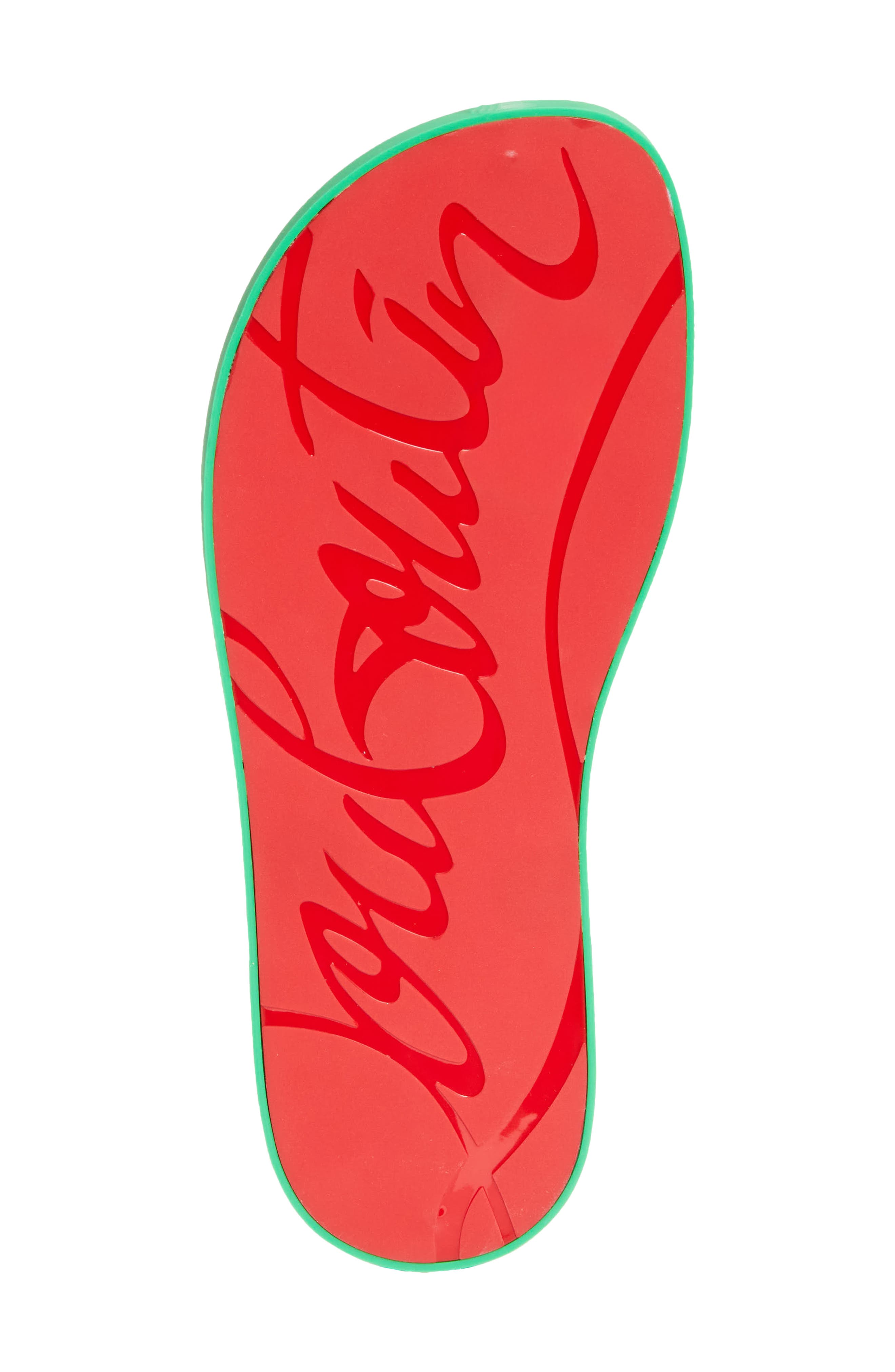 Logo Embossed Rubber Flip Flop, Alternate, color, E602-PRIMARY GREEN