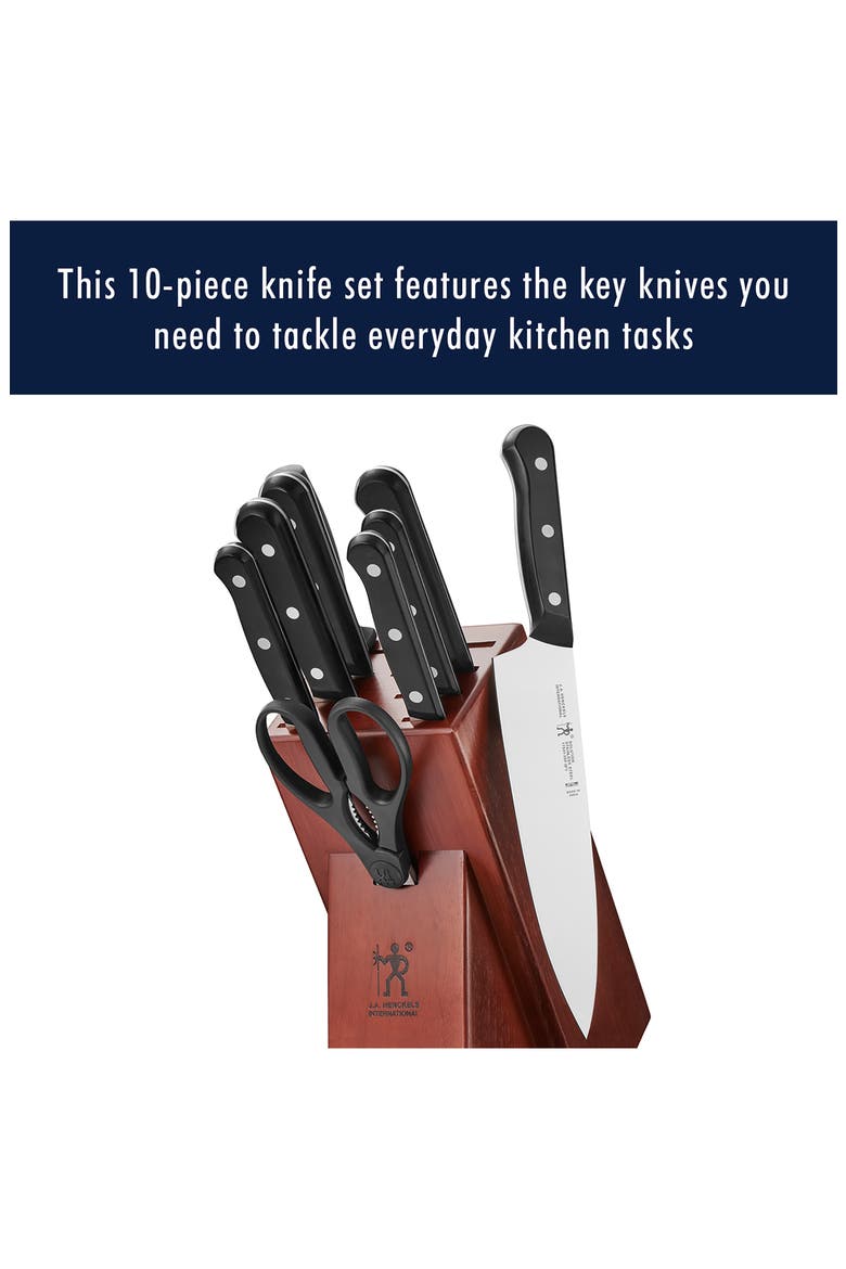 Solution 10-Piece Knife Block Set, Alternate, color, BLACK