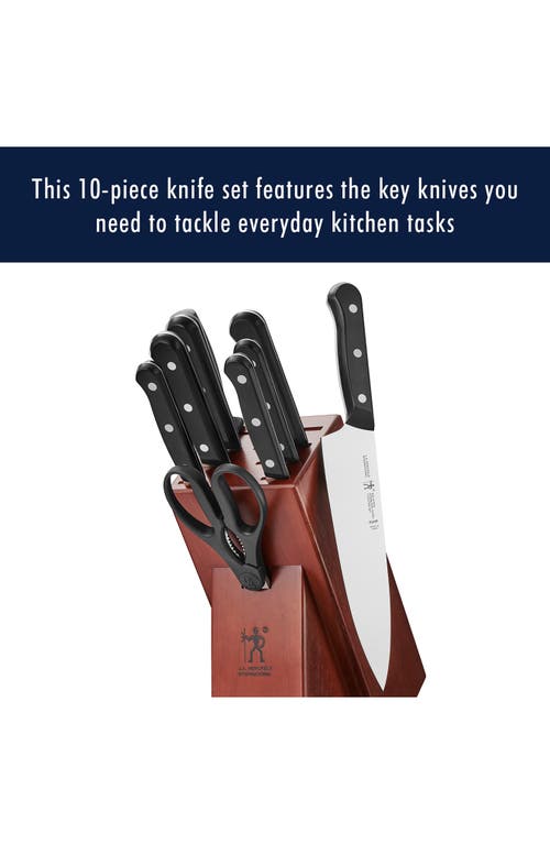 Henckels Cutlery Solution 10-piece Knife Block Set In Black