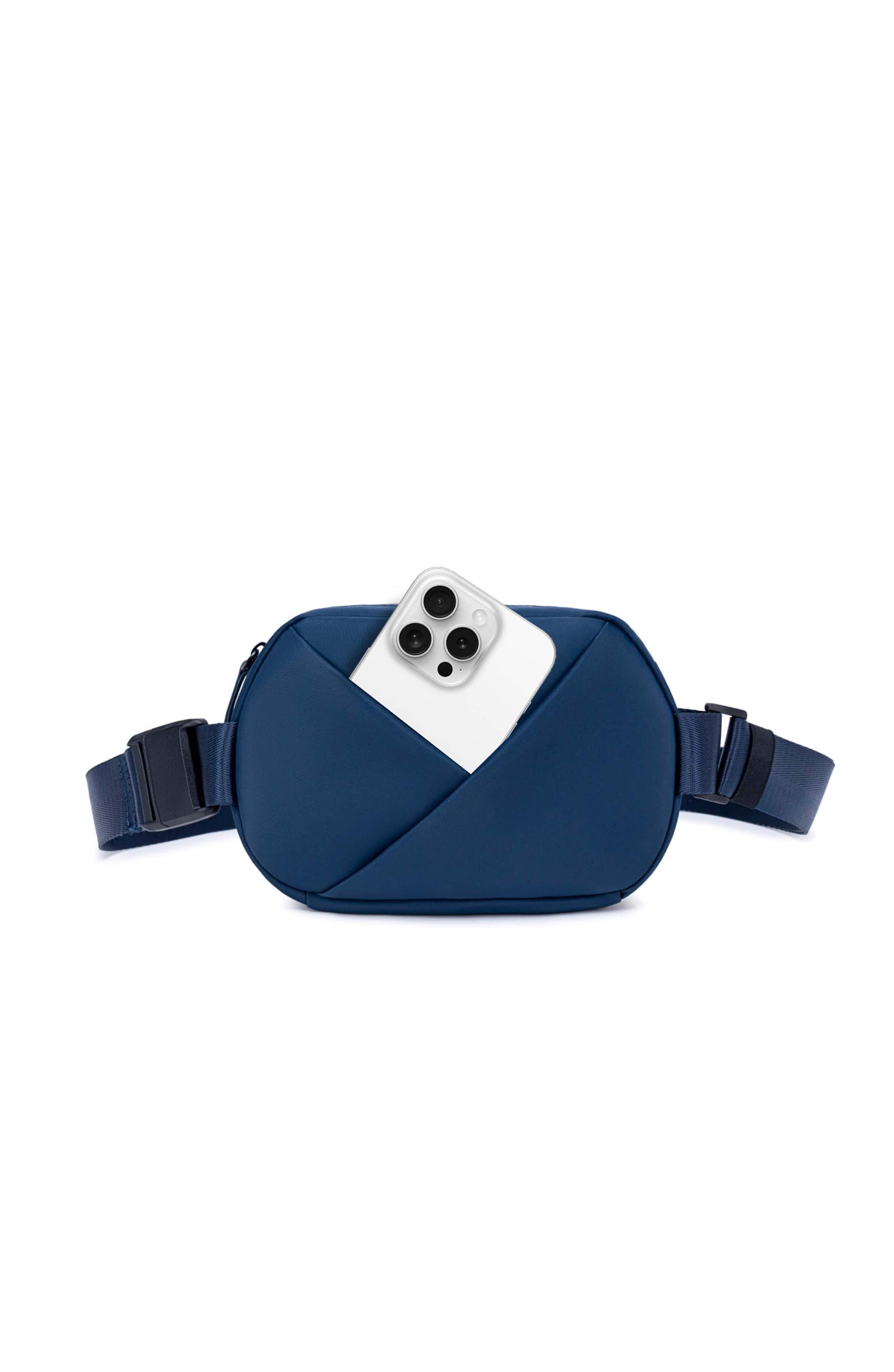 Origami Sling Belt Bag, Alternate, color, Navy