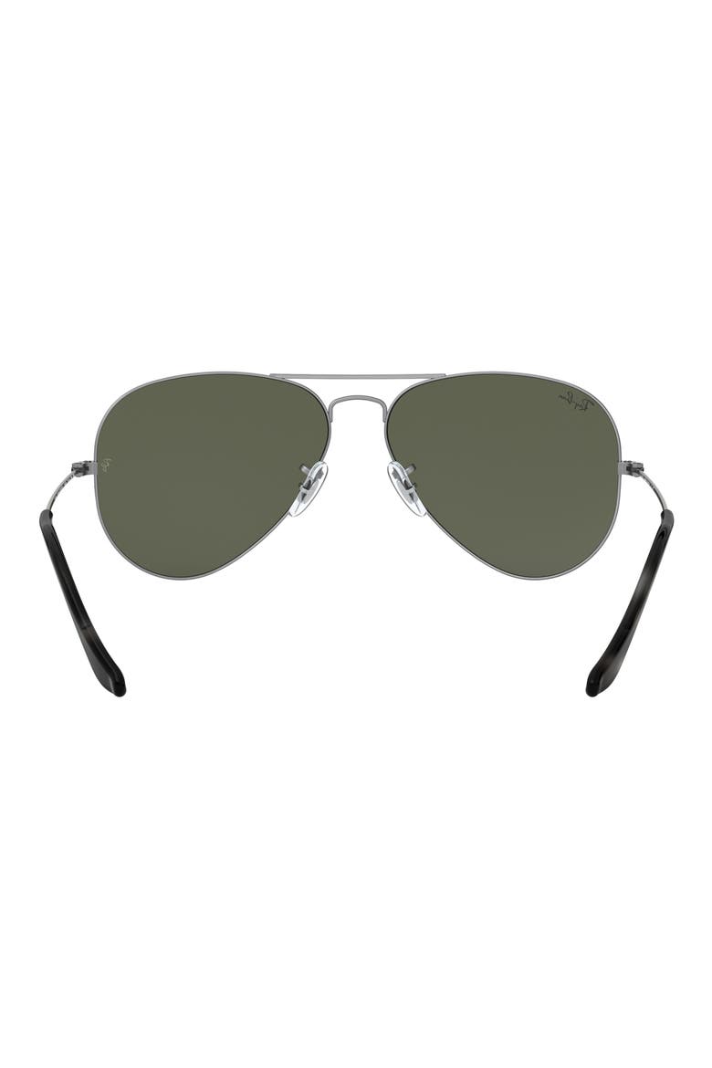 55mm Pilot Aviator Sunglasses, Alternate, color, TRANSPARENT GREY
