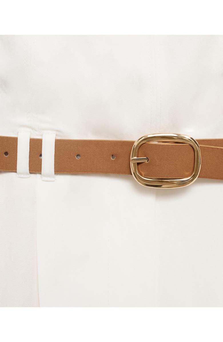 MANGO Belted Wide Leg Jumpsuit, Alternate, color, 