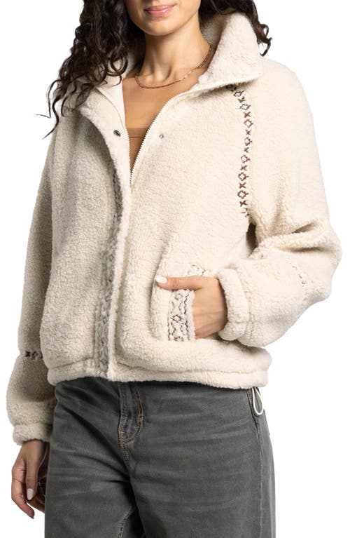 Thread & Supply Denver Faux Shearling Jacket In White