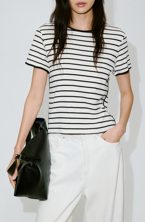 Cotton T-Shirt with Contrast Trim