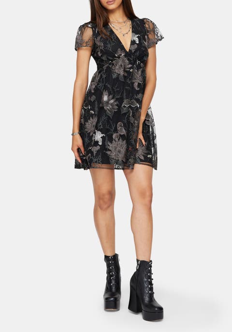 Estrid Embroidered Mini Dress