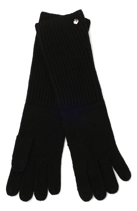 spade knit long gloves