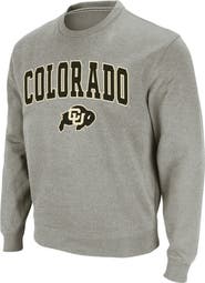 COLOSSEUM Men's Colosseum Heather Gray Colorado Buffaloes Arch & Logo Crew Neck Sweatshirt
