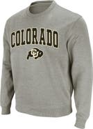 COLOSSEUM Men's Colosseum Heather Gray Colorado Buffaloes Arch & Logo Crew Neck Sweatshirt