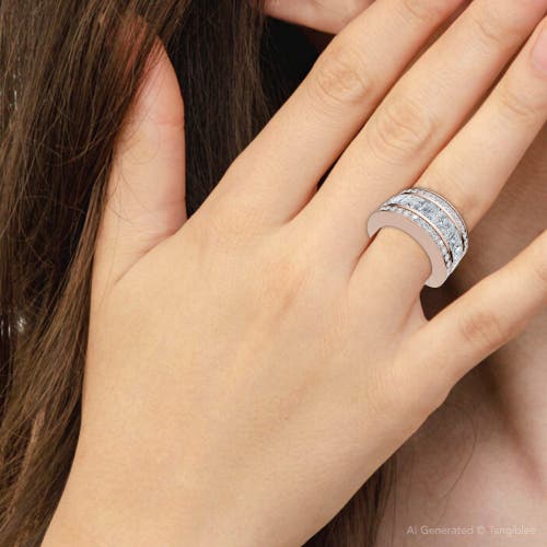 Bliss Diamond 5 3/4ct Bold Diamond Statement Ring 14k Gold Or Platinum Lab Grown In Gold