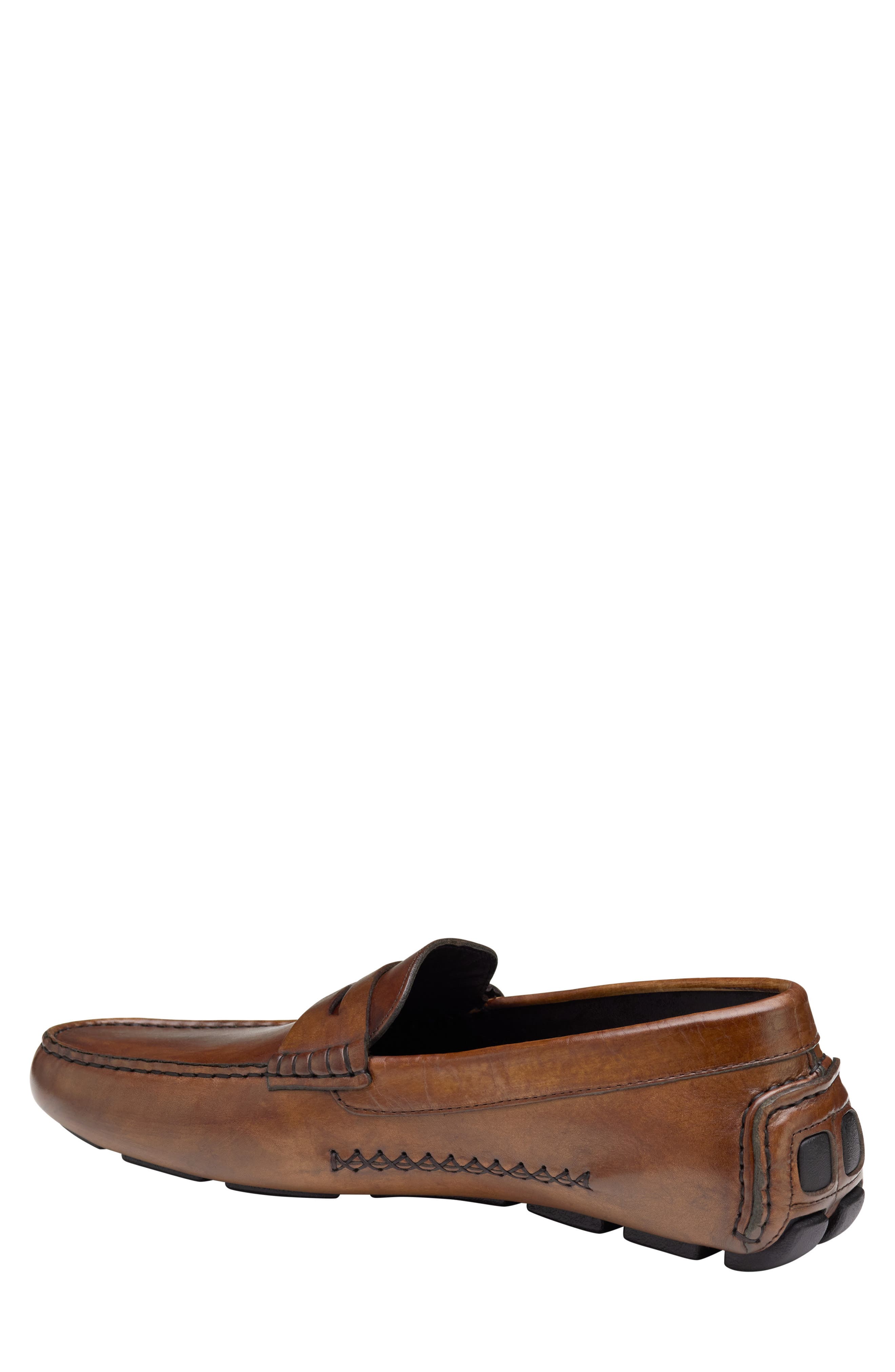 Johnston & Murphy Dayton Driving Penny Loafer, Alternate, color, Brown Italian Calfskin