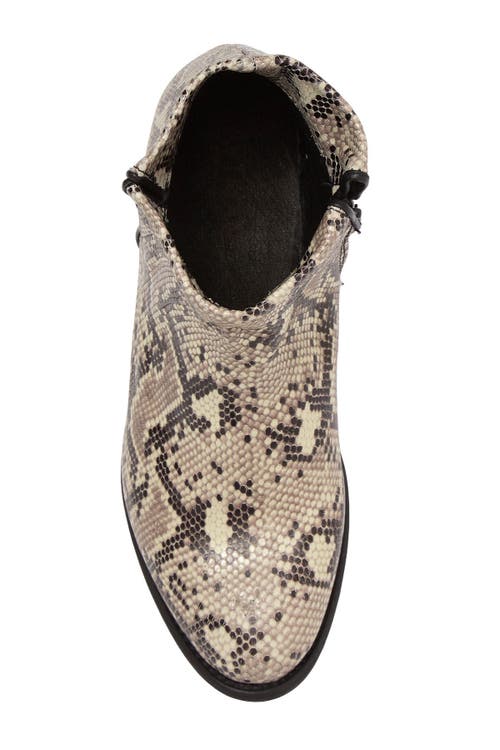 Artisan Crafted By Zigi Lissa Snakeskin Embossed Leather Ankle Bootie In Multi