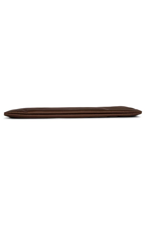 Jeffrey Campbell To-go Satin Clutch In Brown Satin