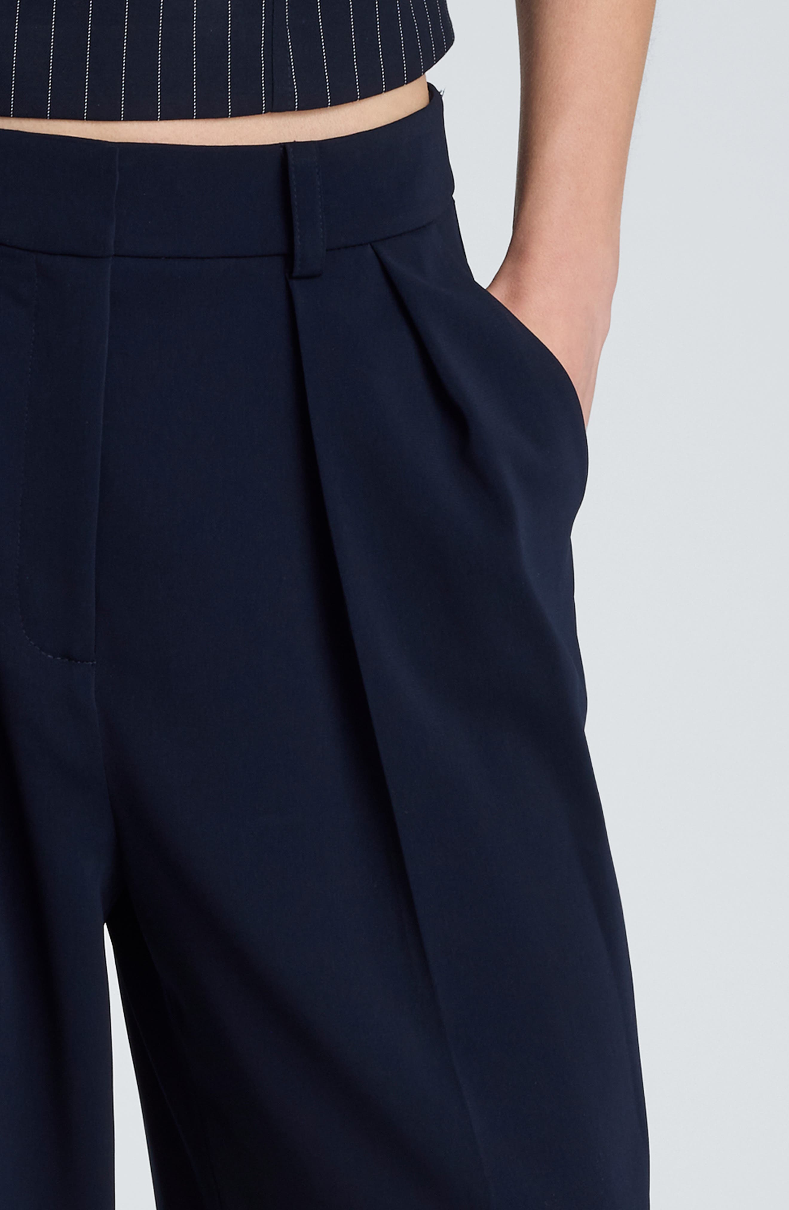 Double Pleated High Waist Wide Leg Pants (Women) | Nordstromrack