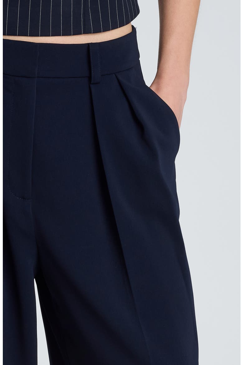 Double Pleated High Waist Wide Leg Pants, Alternate, color, DARK NAVY