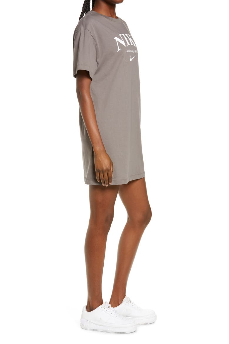 Sportswear Cotton Graphic T-Shirt Dress, Alternate, color, CAVE STONE/WHITE