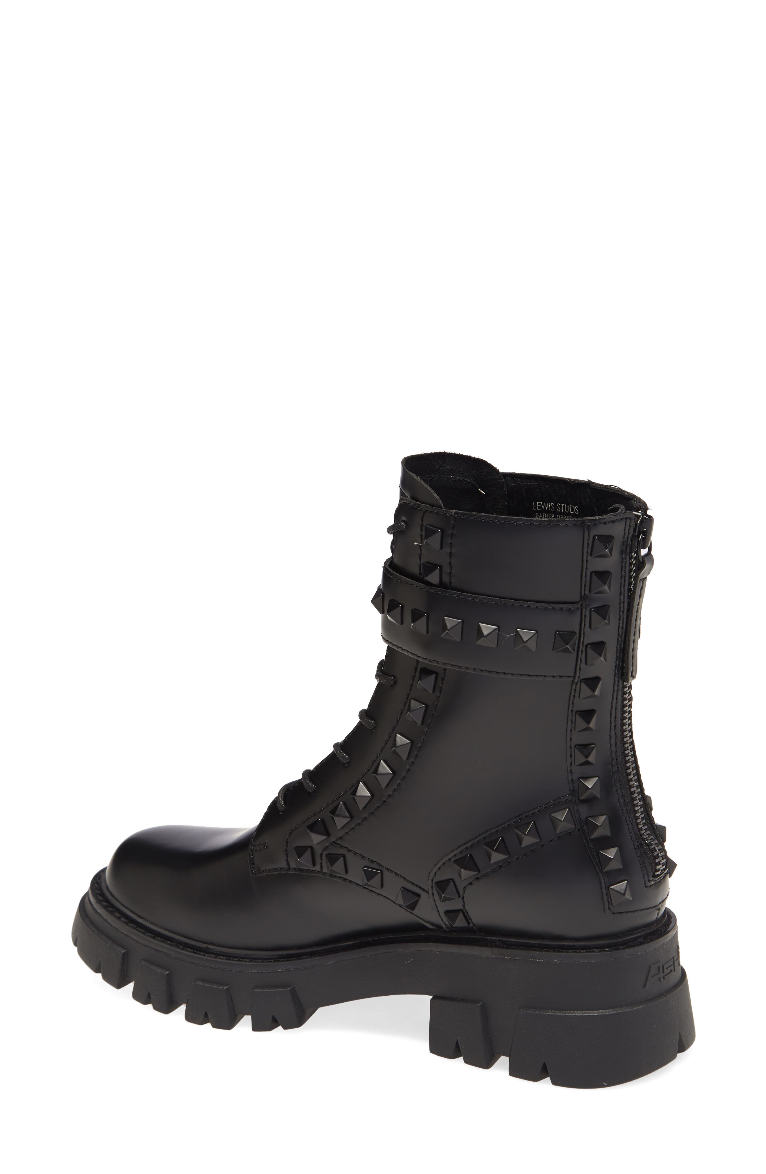 Ash Lewis Stud Combat Boot, Alternate, color, 