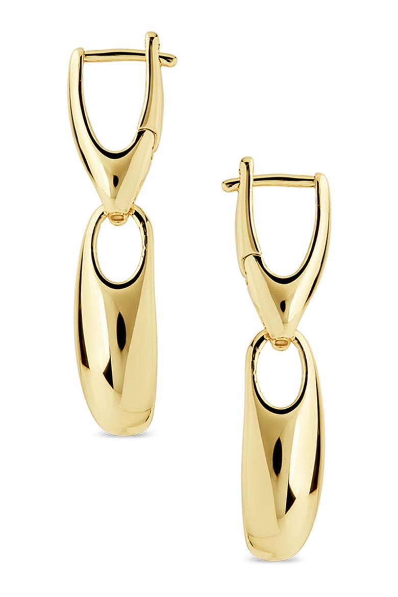 Molten Drop Earrings, Alternate, color, GOLD