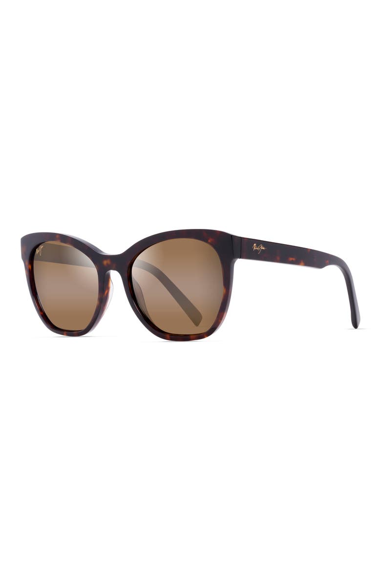 Alulu 56mm PolarizedPlus2® Cat Eye Sunglasses, Alternate, color, BROWN