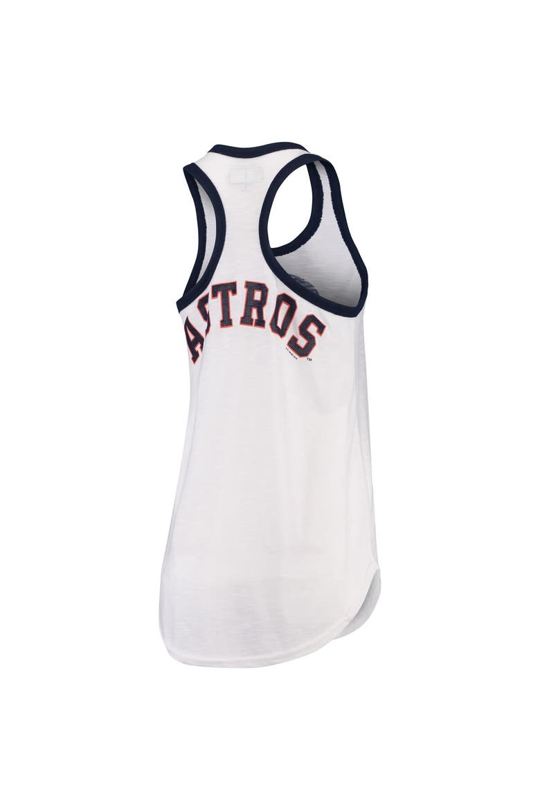 Women's G-III 4Her by Carl Banks White Houston Astros Tater Racerback Tank Top, Alternate, color, White