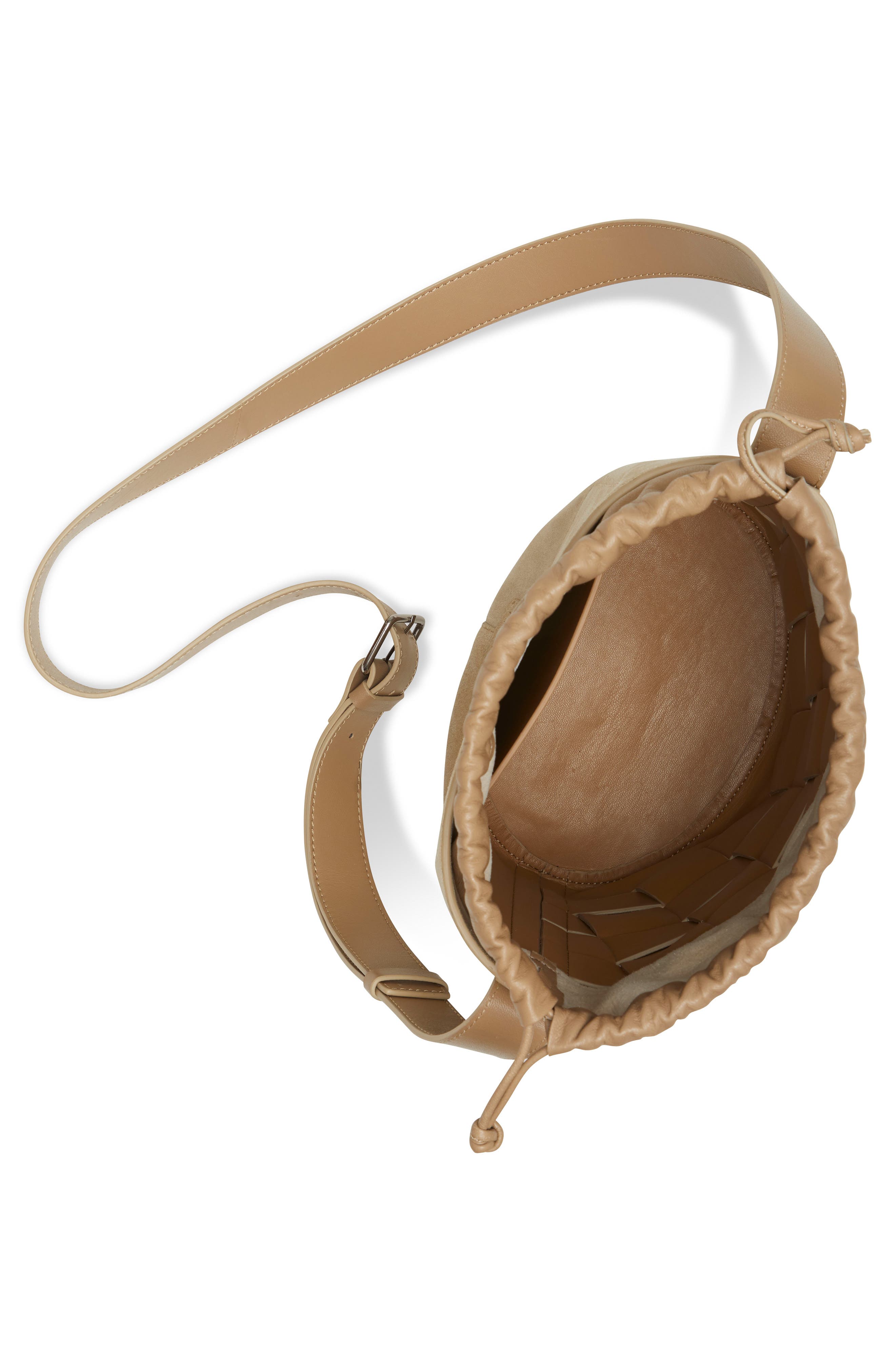 Josy Woven Leather Crossbody Bag, Alternate, color, SAHARA SAND