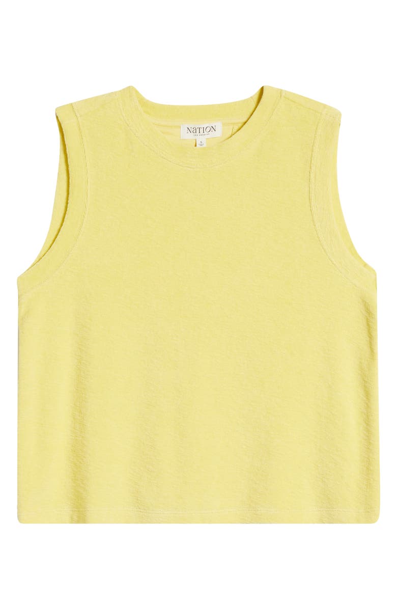 Nation LTD Nara Cotton Muscle Tank, Alternate, color, Citrus Yellow