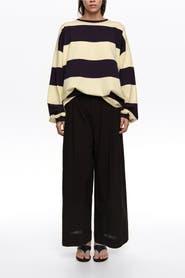 Bimba y Lola Textured Bell-Bottom Trousers