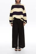 Bimba y Lola Textured Bell-Bottom Trousers