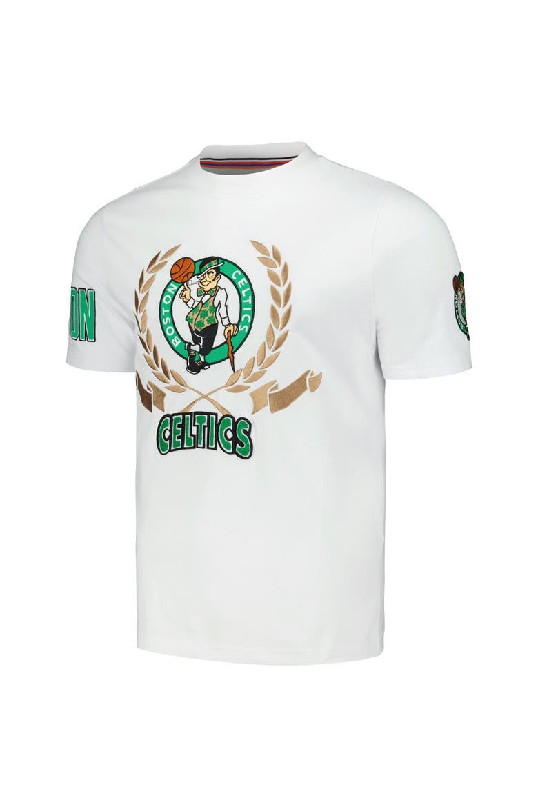 Unisex FISLL White Boston Celtics Heritage Crest T-Shirt, Alternate, color, White