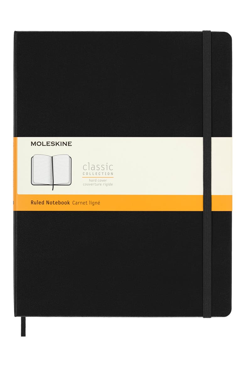 Classic Hardcover Extra Large Notebook, Main, color, BLACK