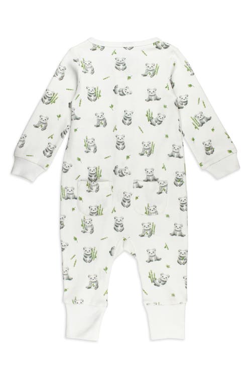 Shop L'ovedbaby Organic Cotton Romper In Baby Panda