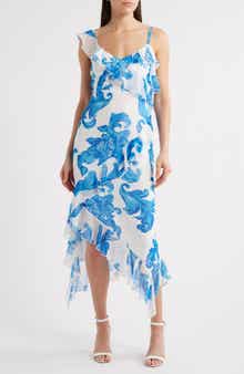 Sam Edelman Scroll Print Asymmetric Dress