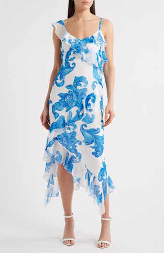 Sam Edelman Scroll Print Asymmetric Dress