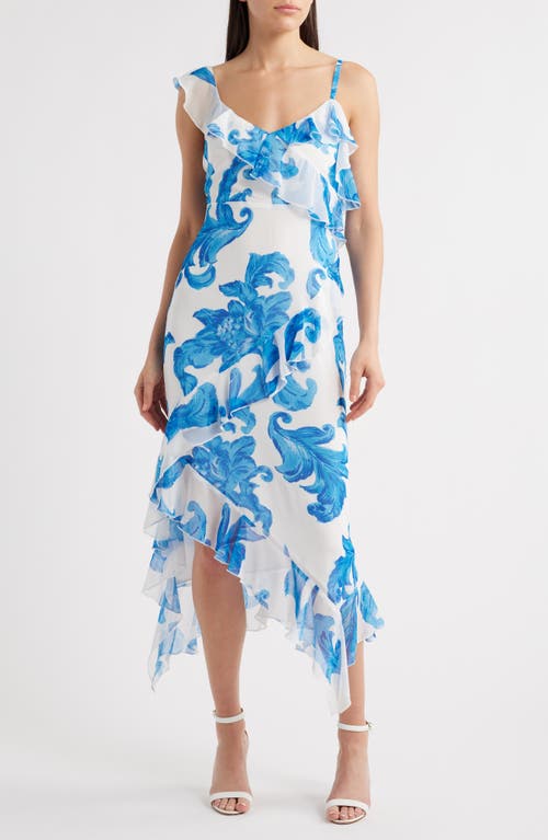 SAM EDELMAN SAM EDELMAN SCROLL PRINT ASYMMETRIC DRESS 