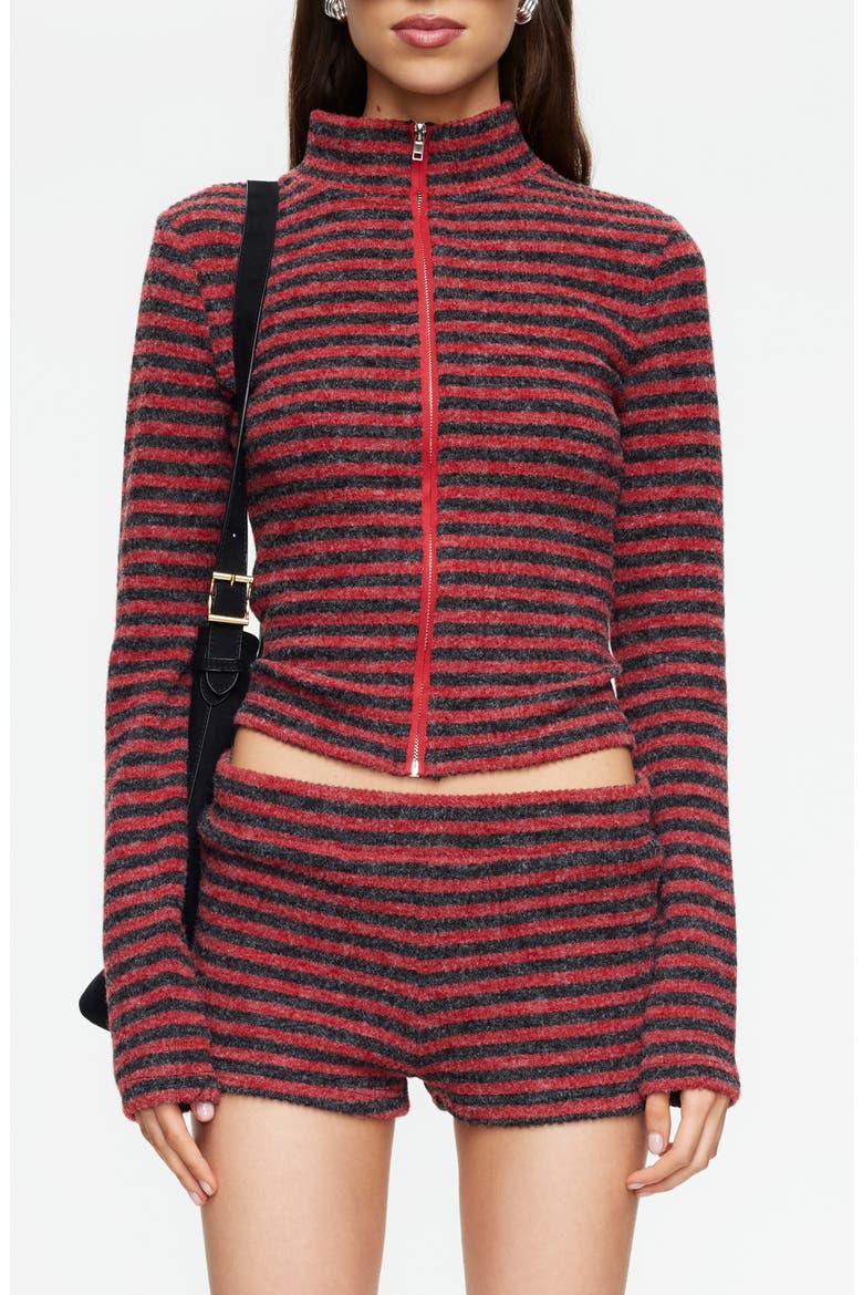 Apex Knit Jacket, Main, color, CRIMSON STRIPE