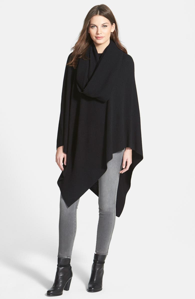 Nordstrom Collection Cashmere Poncho with Removable Cowl, Main, color, 