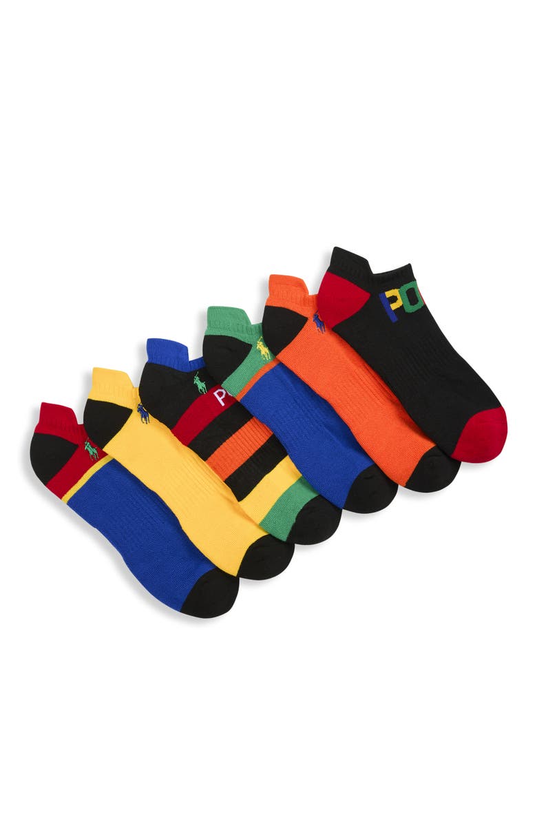 Polo Ralph Lauren Big & Tall 6-pk Tech Low-Cut Socks, Main, color, 