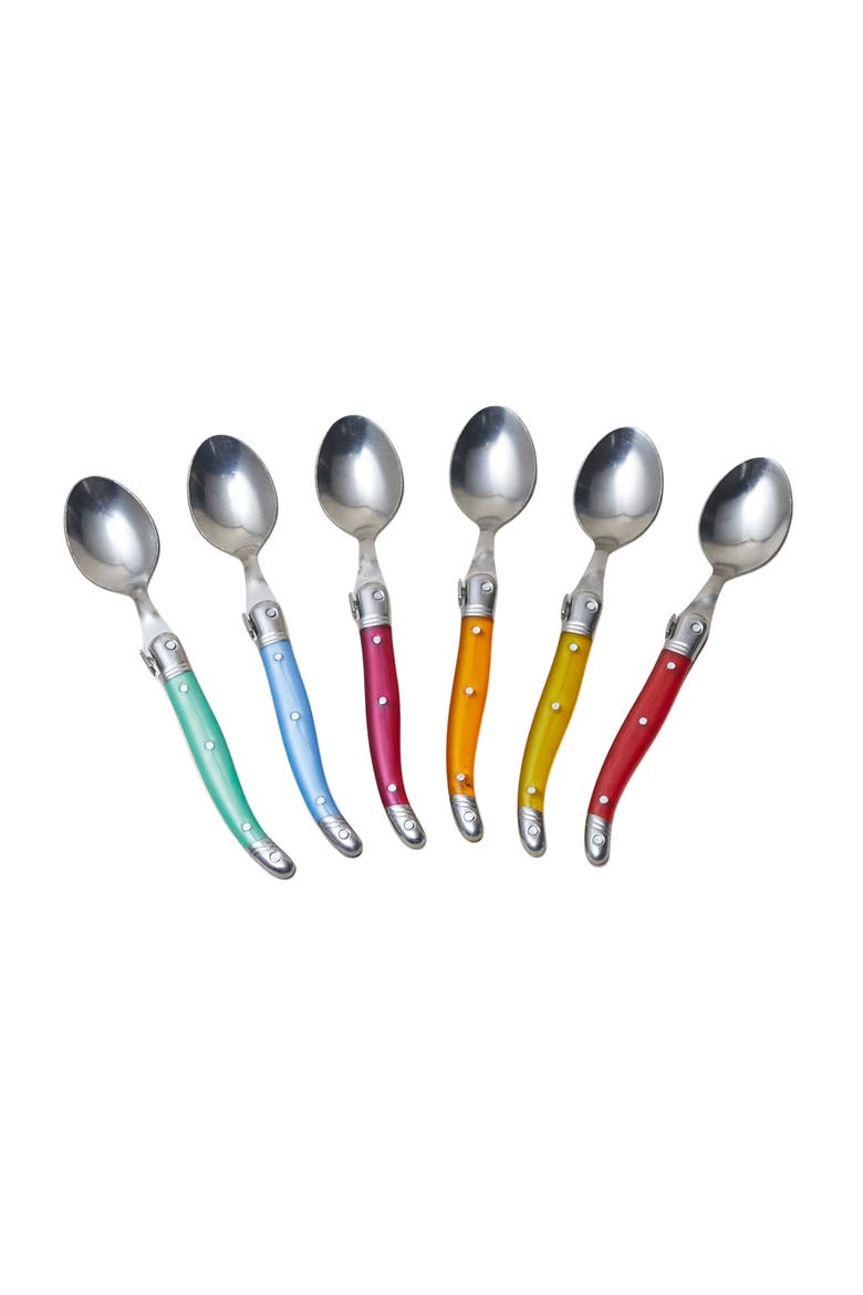 Set of 6  Rainbow Teaspoons, Main, color, Rainbow
