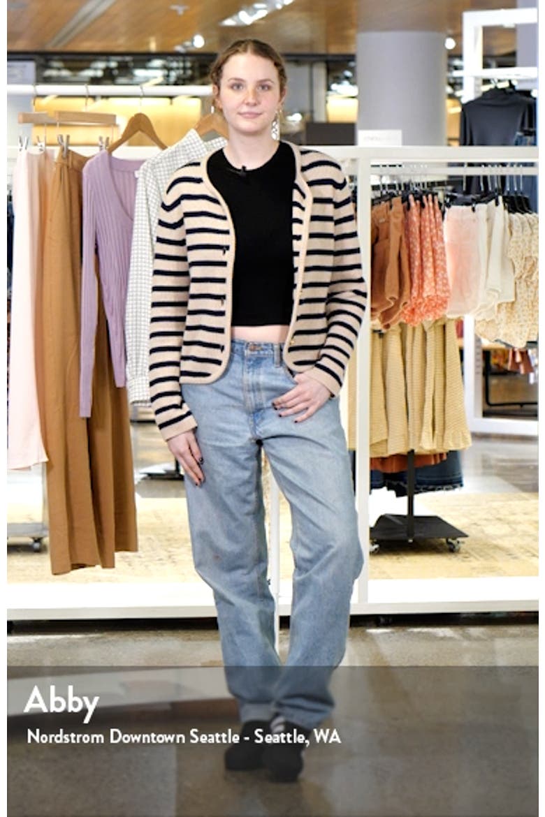 Nancy Stripe Wool Blend Cardigan video